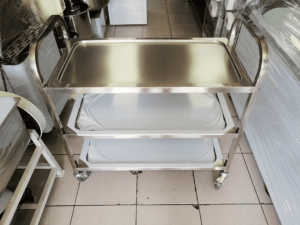 Carro Transportador 3 Niveles Acero Inox 89x44x90 cm - Maigas 4