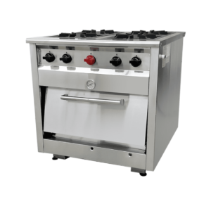 Cocina Industrial 4Q 18cm, horno 65x65cm Acero Inoxidable GLP - Cousiño 1