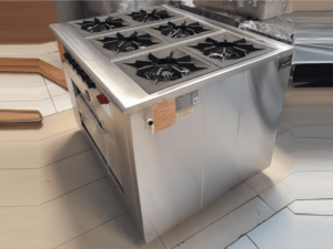 Cocina Industrial 6Q 18cm, horno 65x65cm Acero Inoxidable GLP - Cousiño 4