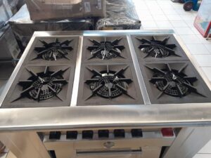 Cocina Industrial 6Q 18cm, horno 65x65cm Acero Inoxidable GLP - Cousiño 6