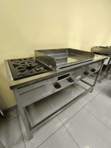 Lonchera Plancha 70x50cm + 2 Quemadores + Baño María - Cousiño 6