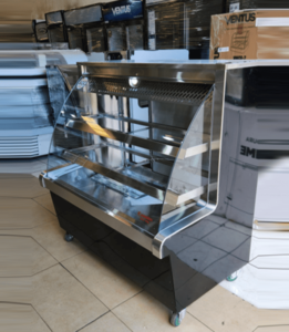 Meson Refrigerado Curvo 1,2mt Negro sin Bodega - Cousiño 5