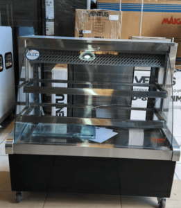 Meson Refrigerado Curvo 1,2mt Negro sin Bodega - Cousiño 6