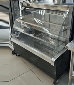 Meson Refrigerado Curvo 1,2mt Negro sin Bodega - Cousiño 7