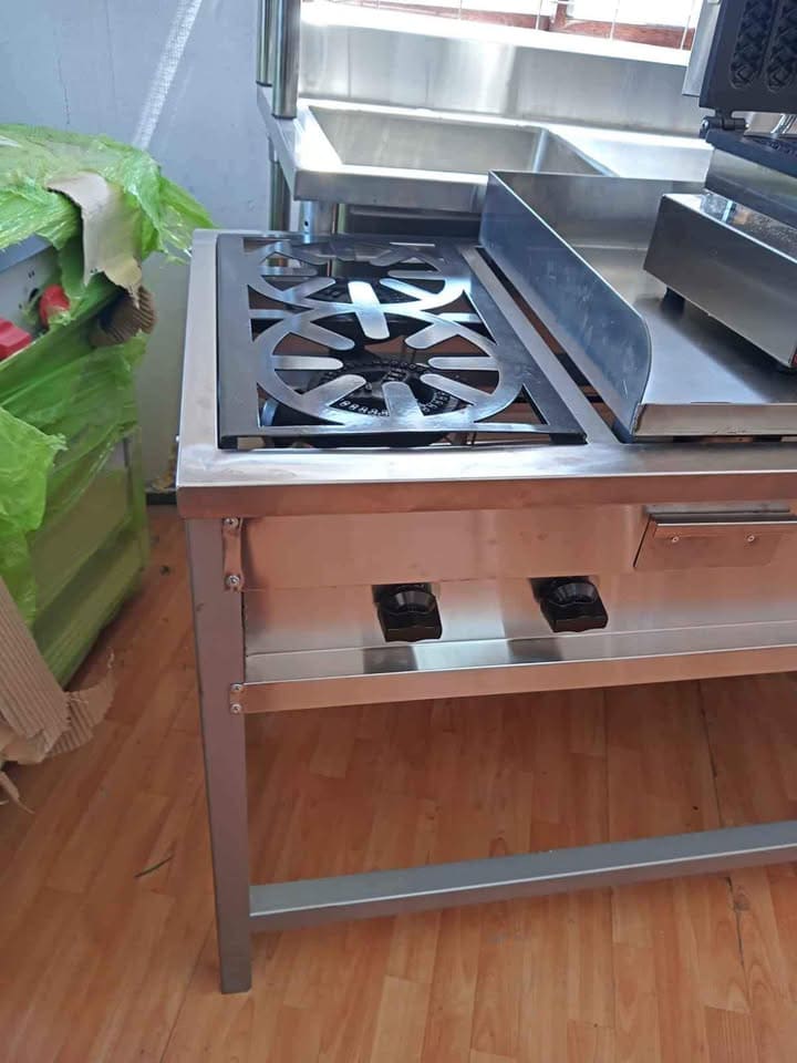 Plancha Churrasquera 70x50cm + 2 Quemadores GLP - Cousiño 13
