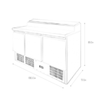 Meson Pizzero 3 Puertas 7 Depositos 380 Litros Cubierta Acero - Bozzo 5