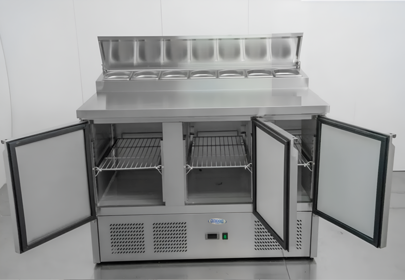 Meson Pizzero 3 Puertas 7 Depositos 380 Litros Cubierta Acero - Bozzo 6