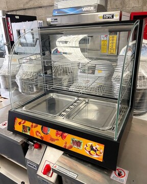 Vitrina Mantenedora de Calor 2 Bandejas Negra - Bozzo 7