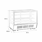 Vitrina Pastelera Sobremesa 160 Lts Negra - Bozzo 3