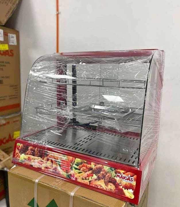 Vitrina de calor 2 bandejas roja Maigas 3