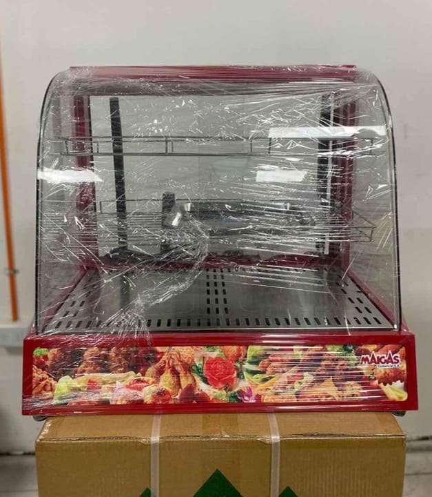 Vitrina de calor 2 bandejas roja Maigas 5