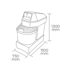 Amasadora 50 Kg Trifasica - Sinmag 3