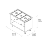 Baño María Modular 3 Dep A Gas Licuado - Maigas 4