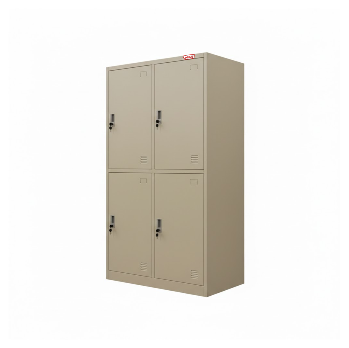 Locker 2 Cuerpos 4 Puertas con Repisas, Espejo y Barra Colgadora - Maigas 1 Locker 2 Cuerpos 4 Puertas con Repisas, Espejo y Barra Colgadora - Maigas 1