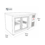 Meson Refrigerado de Trabajo 2 Ptas Vidrio Corrediizas 136cm Frio Forzado - Maigas 4