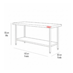 Meson de Trabajo Central 140x60x85cm 100% Acero Inox - Maigas 4